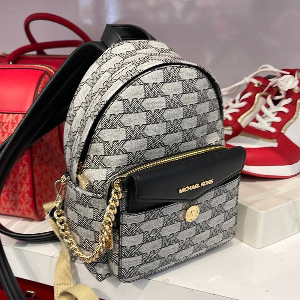 MICHAEL KORS Maisie Extra-Small Logo 2-in-1 Backpack Black  NWT